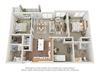 3 Bedroom 3D Floor Plan